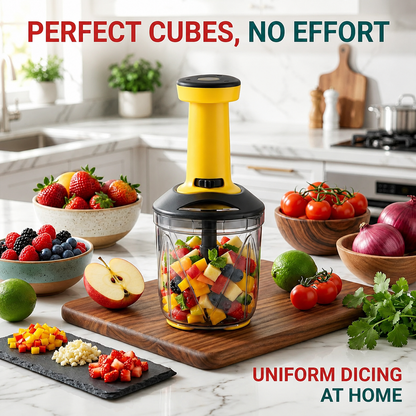 One-Press Vegetable and Fruit Chopper